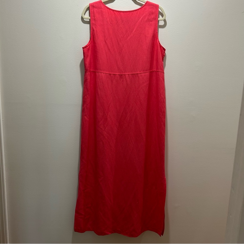 MHM Linen Blend Lined Maxi Dress with Jacket and J Jill Scarf - Size 12 - Picture 4 of 8